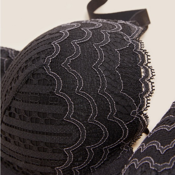 M&S BoutiquexDamaris Scallop Lace Strappy Full Cup Lingerie Bra - 36DD/E - Picture 8 of 8